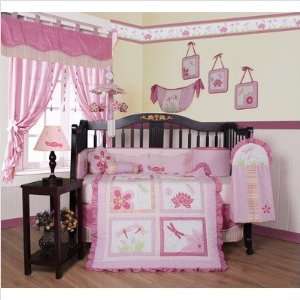   CRIB CF 2034 Boutique Girl Dragonfly 13 Piece Crib Bedding Set: Baby