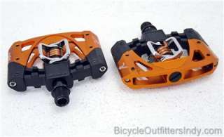 12 Crank Brothers MALLET 2 Orange Black MTB Pedals   NEW 641300135636 