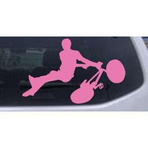 BMX Trick Sports Car Window Wall Laptop Decal Sticker    Pink 8in X 5 