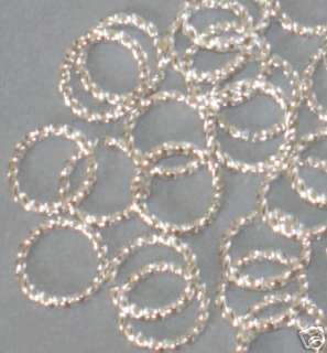 100 pcs of Silver Plated Twisted Jump Ring 8mm  