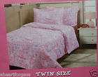 NEW ST MORITZ PINK PRINCESS TWIN SIZE COMFORTER & SHAM WITH HEARTS 