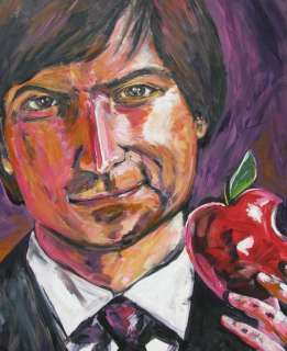 Huge Steve Jobs Original Art PAINTING DAN BYL Collector Tribute Signed 