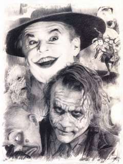 The Jokers Sketch Portrait Charcoal Drawing WU248  