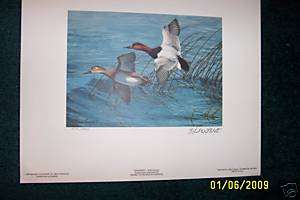 1994 Duckl Print by Richard Plasschaert signed BW  