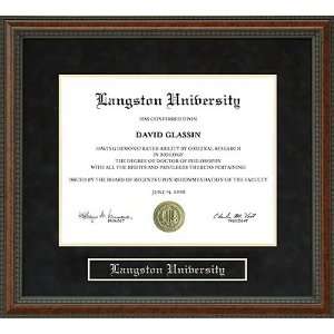  Langston University Diploma Frame