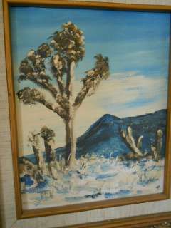 Joshua Tree Oil Painting Listed Calif Artist Palmerton  