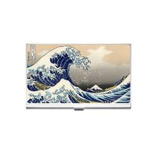 tsunami art Business Card Holder