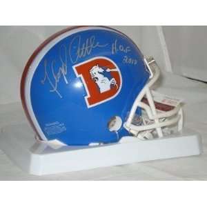 Floyd Little Autographed Mini Helmet   HOF 2010 JSA   Autographed NFL 