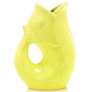  Yellow Gurgle Pot 9 1/2 Inches High 