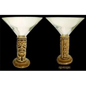  TikiTini Brown Martini Glass