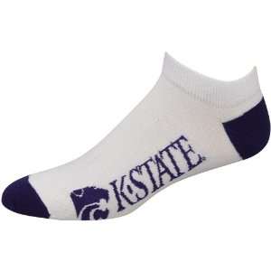  NCAA Kansas State Wildcats White Logo & Name Ankle Socks 
