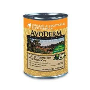  AvoDerm Natural Chicken & Veg Stew Dog 12 12.5 oz Cans 