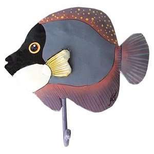    Painted Metal Black Faced Tropical Fish Hook