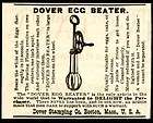CHARMING 1879 DOVER STAMPING CO. ADVERTISEMENT FOR THE DOVER EGG 