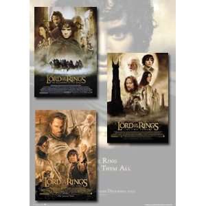 The Lord Of The Rings Trilogy   Movie Poster Set (3 Regular Style 