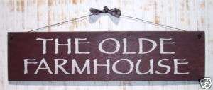 OLDE FARMHOUSE Sign Prim Country Home Decor ASTD COLORS  