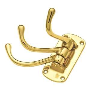   Hook BW P27350 Polished Brass Triple Swivel Hook