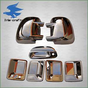 99 07 Ford F250~550 Chrome Handle Tailgate Mirror Cover  