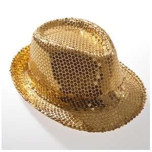  Gold Sequin Fedora: Toys & Games