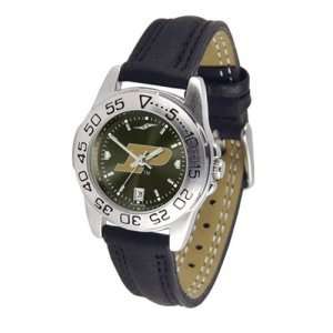 : Purdue Boilermakers NCAA AnoChrome Sport Ladies Watch (Leather Band 