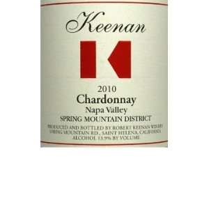  2010 Keenan Chardonnay Napa Valley Spring Mountain 750ml 