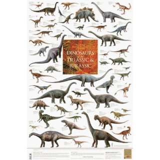Safari 295221 Dinosaurs Of The Triassic And Jurassic Period Poster 