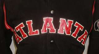 NFL Atlanta Falcons Leather Heavy Suede Jacket L XL  