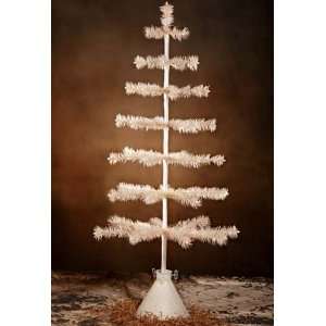 Bethany Lowe Designs Easter 2011, Ivory Tea Stain Feather Tree  