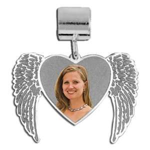 Angel Heart Photo Charm For Bracelet
