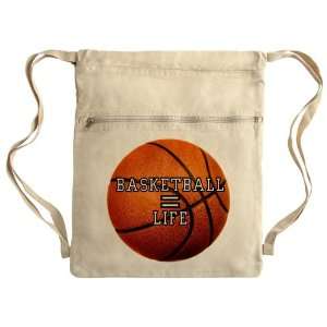   Messenger Bag Sack Pack Khaki Basketball Equals Life 