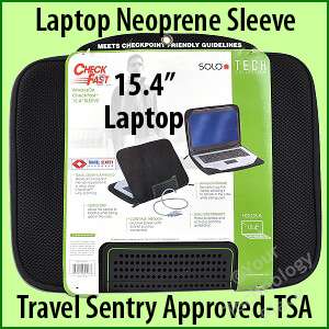 Solo Travel Sentry Laptop Sleeve 15.4  Notebook  