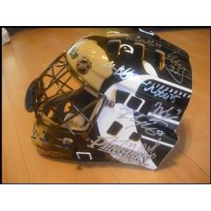 Pittsburgh Penguins Autographed Goalie Mask   Autographed NHL Helmets 