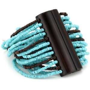 Kenneth Cole New York Urban Seychelle Turquoise and Brown Seed Bead 