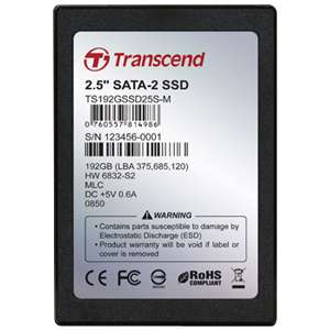 Transcend Ts192gssd25s m 192gb 2.5 Inch Ssd With Sata Ii Interface And 