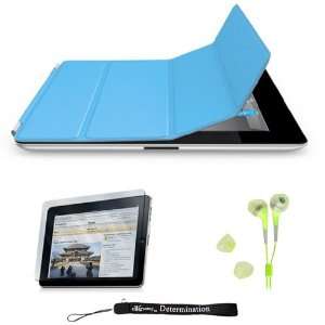 Blue Protective Four Folded Smart Slim Case Cover Adjustable Stand 