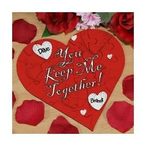   Together Personalized Heart Shaped Wood Jig Saw Puzzle Toys & Games