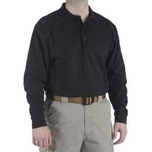 Mens 24 7 Series Long Sleeve Polo Shirts Polo Shirt, 24 7 Black Long 