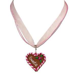   Sweetie (pink)   Traditional Bavarian Oktoberfest Necklace for Dirndl