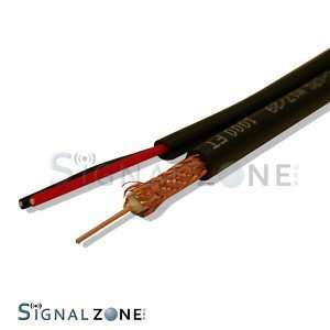  RG59B/U Siamese Coaxial Cable 1000FT Reel in Box Black 