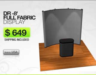 8ft Fabric Trade Show Pop Up Display Booth, Brand NEW  