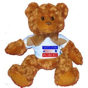  VOTE FOR ROBERT Plush Teddy Bear with BLUE T Shirt Toys & Games