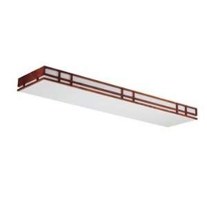   Fluorescent Mission Style Wood Frame Ceiling Light: Home Improvement