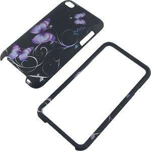  Purple Butterflies Black Protector Case for iPod touch 
