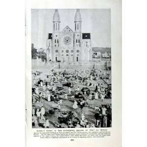    c1920 CATHEDRAL SQUARE PORT AU PRINCE SENATE HAITI