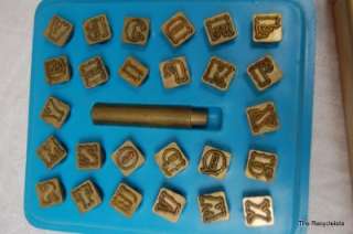   LOT Leather Stamps Alphabet Numbers Awl Keen Edge Sharpener  