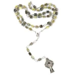  Connemara Marble Square Bead Rosary 