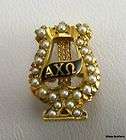 Alpha Chi Omega Sorority Pin Real pearls and gold  