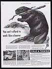 1953 Yale & Towne Forklift Trucks Beaver Art A. Durenceau Print 