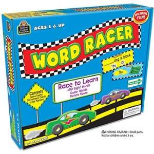  Teacher Created Resources 7811   Word Racer Game, Ages 5 and Up 