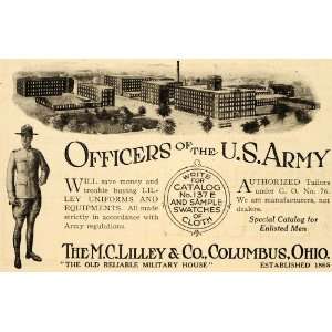 1918 Ad Officers US Army M C Lilley Uniforms Equipment   Original 